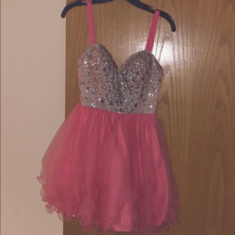 Pink Rhinestone Dress